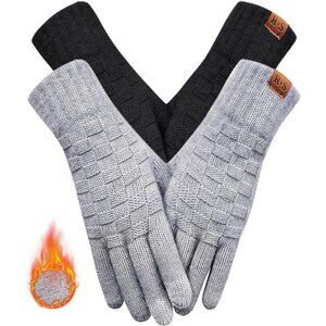 Women Winter Gloves Touchscreen Thermal Knit Warm Gloves Cold Weather Gloves